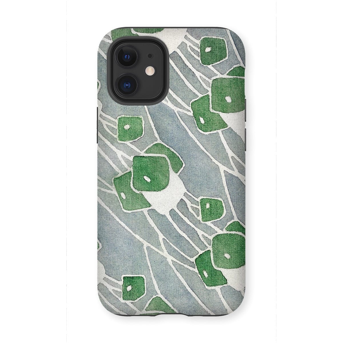 Casezest Mobile Phone Case for iPhone 12 Mini / Matte Overbeck Green Geometric Design