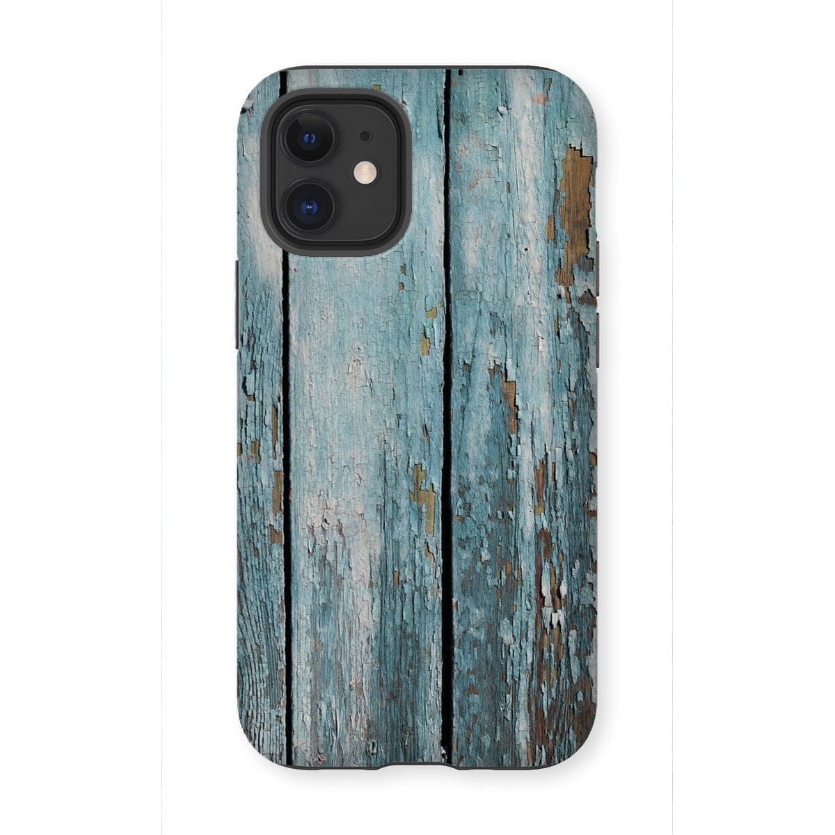 Casezest Mobile Phone Case for iPhone 12 Mini / Matte Peeling Blue Planks Design