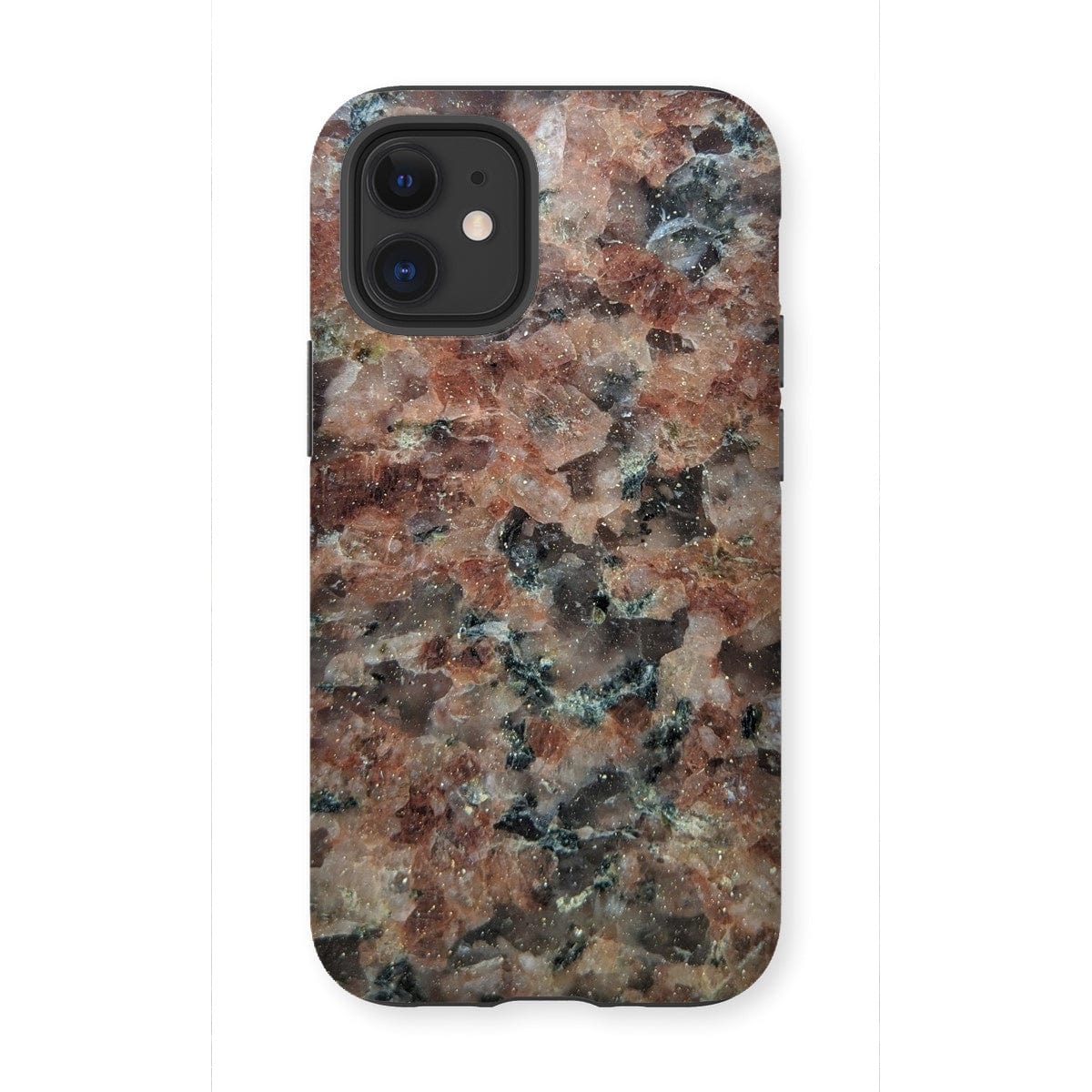 Casezest Mobile Phone Case for iPhone 12 Mini / Matte Pink Granite Slab Design