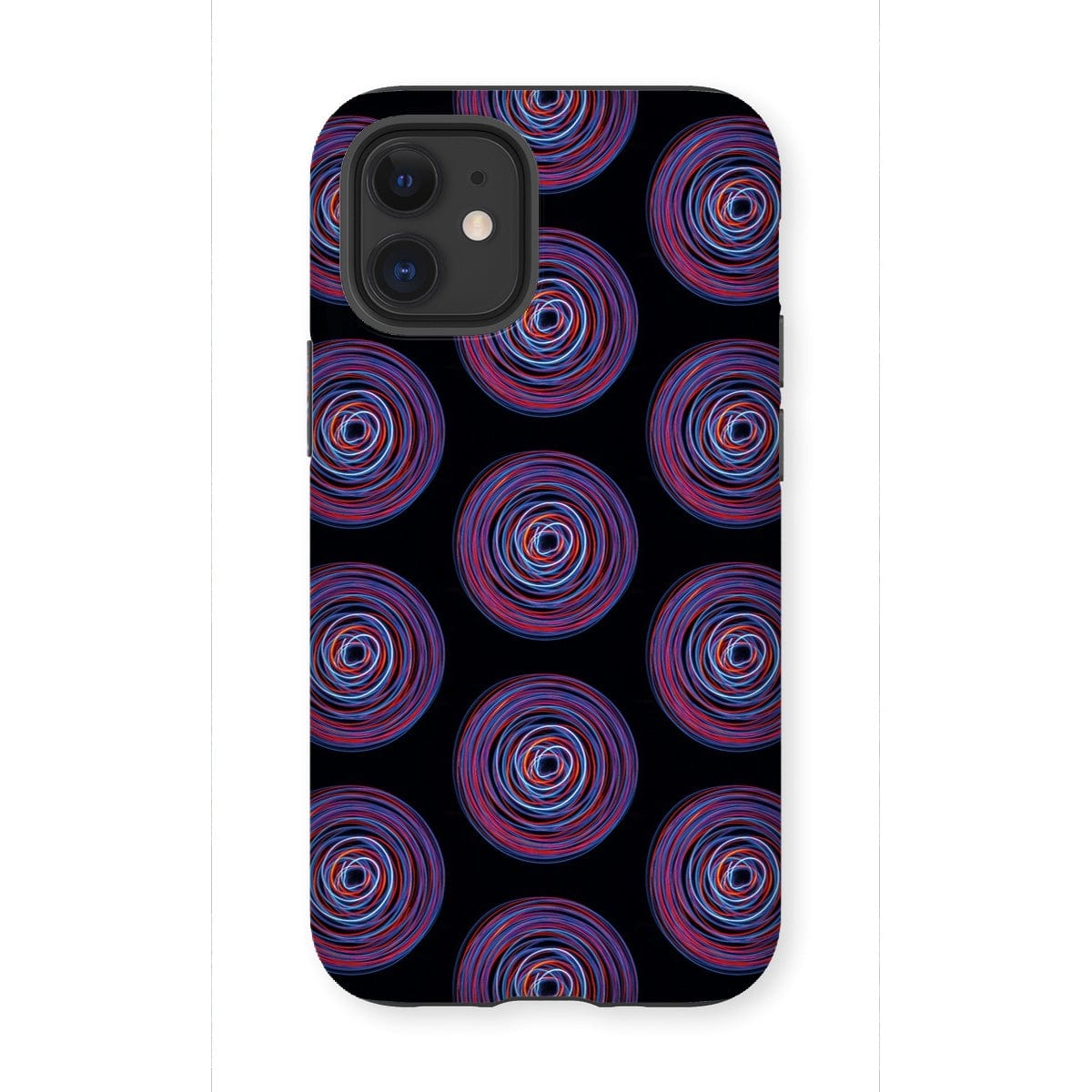 Casezest Mobile Phone Case for iPhone 12 Mini / Matte Purple Pink Circle Design