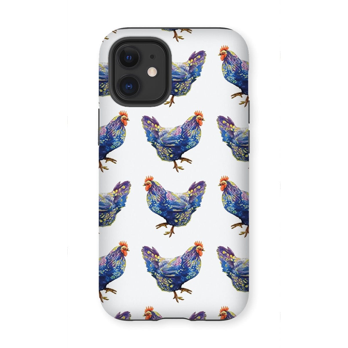 Casezest Mobile Phone Case for iPhone 12 Mini / Matte Strutting Blue Chicken Design