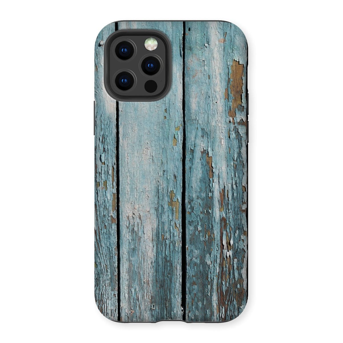 Casezest Mobile Phone Case for iPhone 12 Pro / Matte Peeling Blue Planks Design