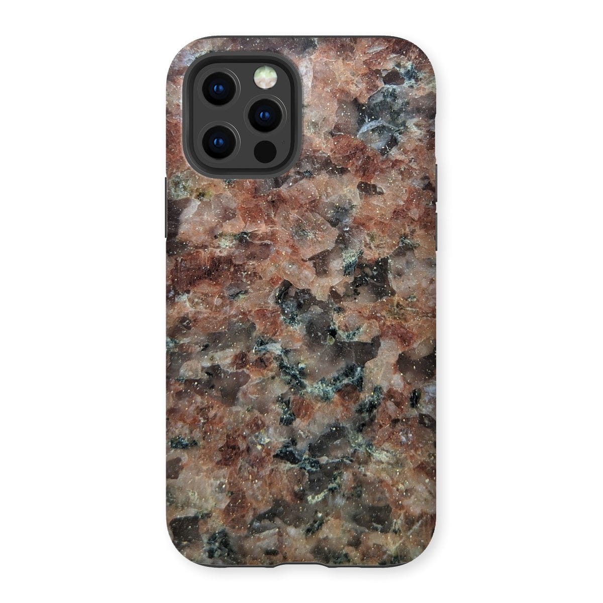 Casezest Mobile Phone Case for iPhone 12 Pro / Matte Pink Granite Slab Design