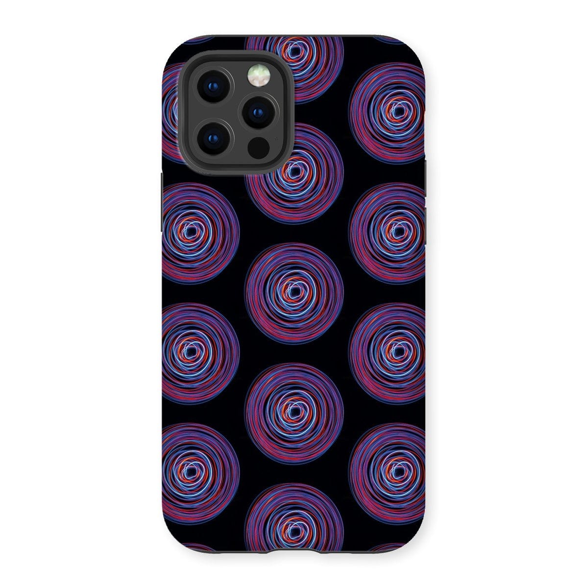 Casezest Mobile Phone Case for iPhone 12 Pro / Matte Purple Pink Circle Design