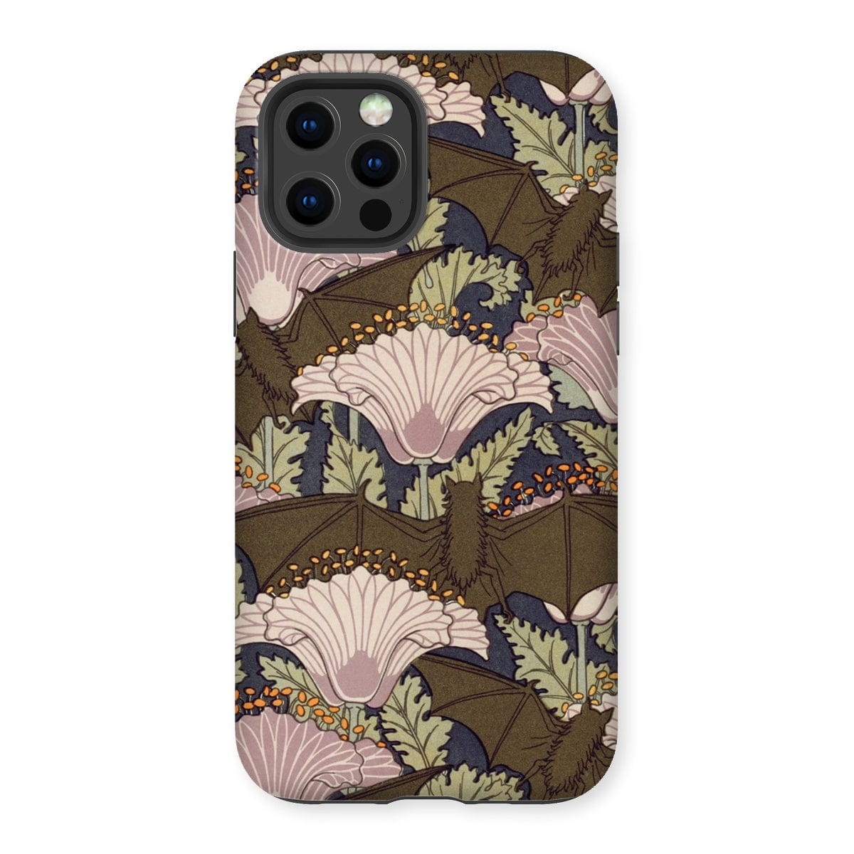 Casezest Mobile Phone Case for iPhone 12 Pro / Matte Verneuil Bats and Poppies Design