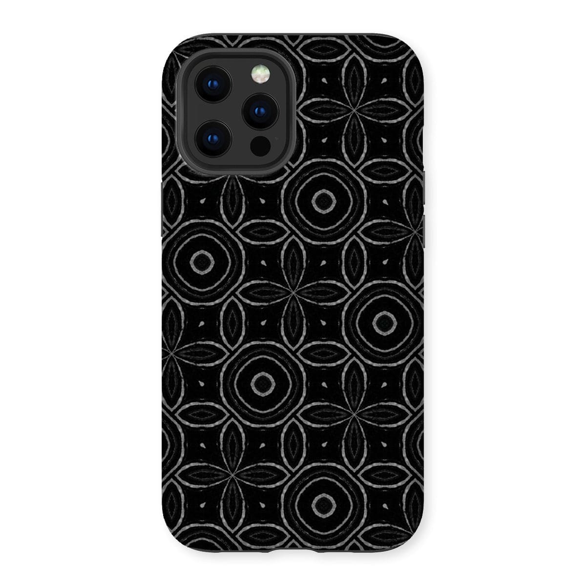 Casezest Mobile Phone Case for iPhone 12 Pro Max / Matte Dark Petal Circle Design