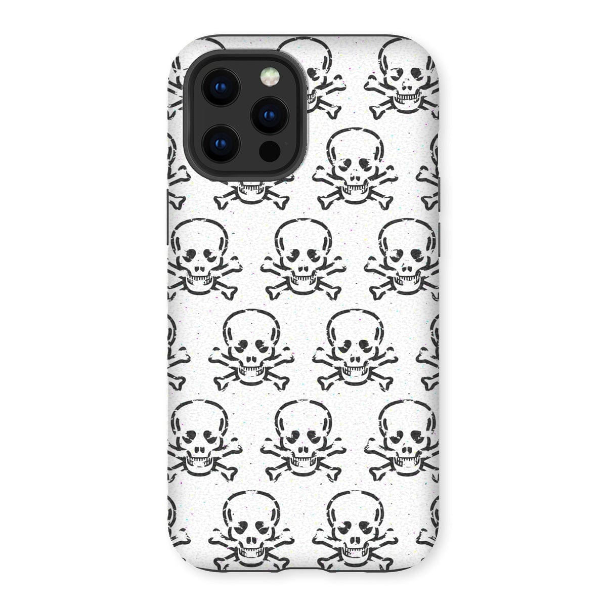 Casezest Mobile Phone Case for iPhone 12 Pro Max / Matte Halftone Skull Design