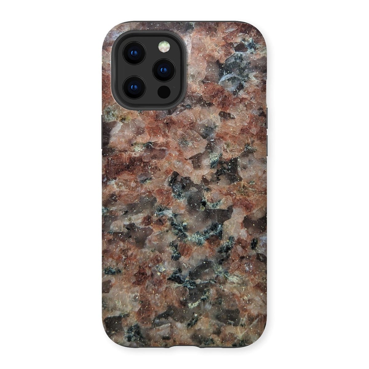 Casezest Mobile Phone Case for iPhone 12 Pro Max / Matte Pink Granite Slab Design