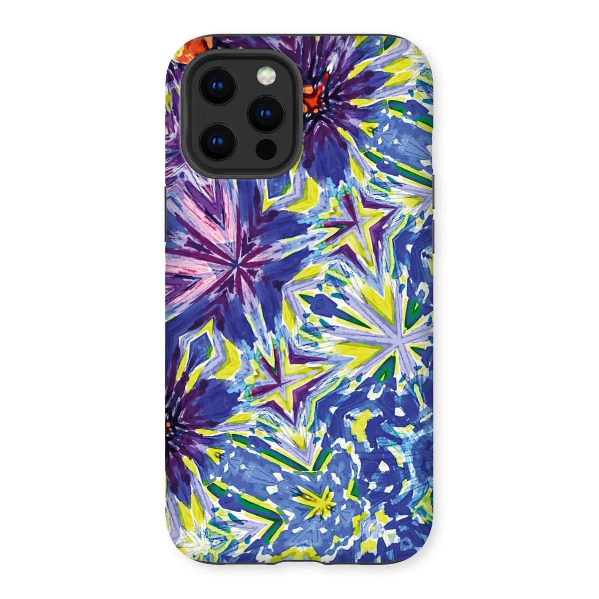 Casezest Mobile Phone Case for iPhone 12 Pro Max / Matte Purple Blue Flower Star Design