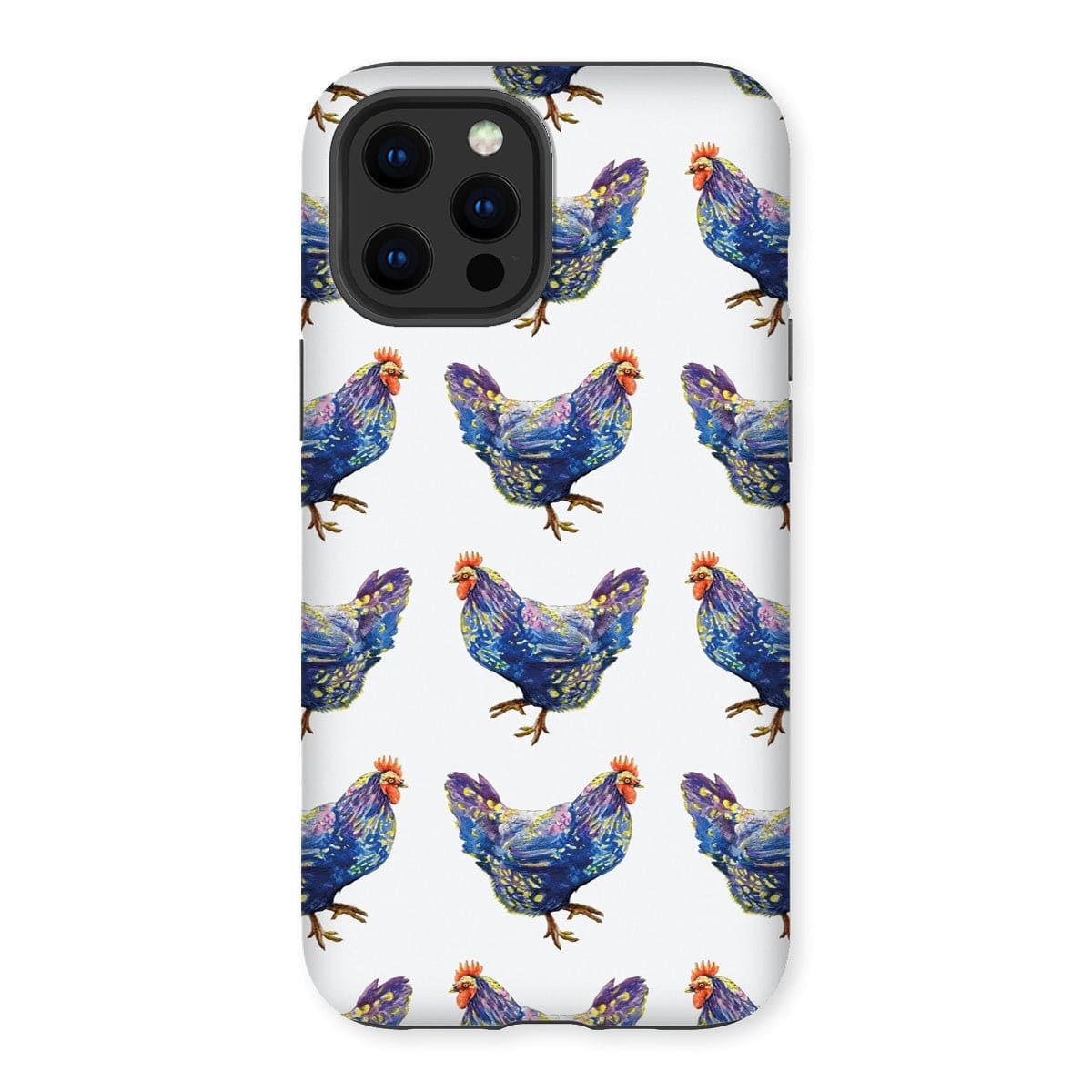 Casezest Mobile Phone Case for iPhone 12 Pro Max / Matte Strutting Blue Chicken Design