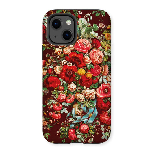 Casezest Mobile Phone Case for iPhone 13 / Matte Chintz Bouquet Design