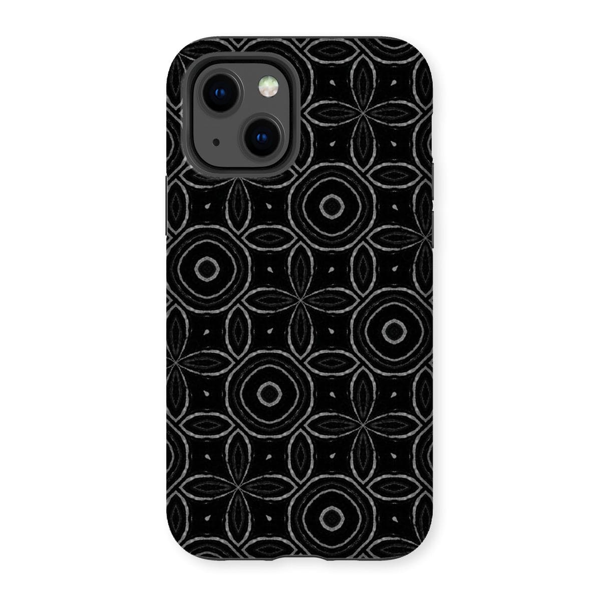 Casezest Mobile Phone Case for iPhone 13 / Matte Dark Petal Circle Design