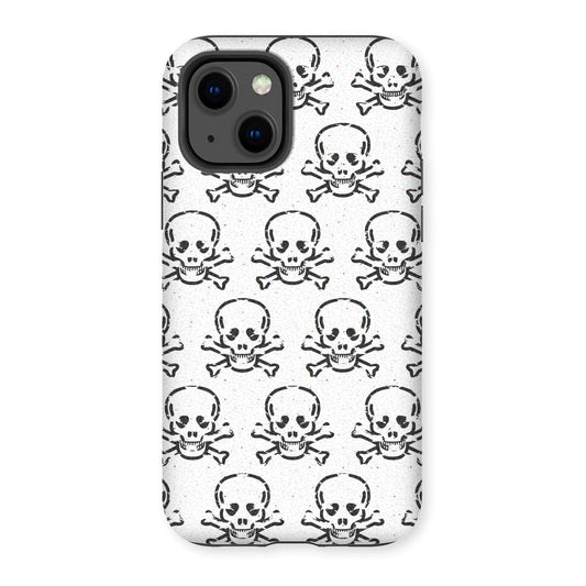 Casezest Mobile Phone Case for iPhone 13 / Matte Halftone Skull Design