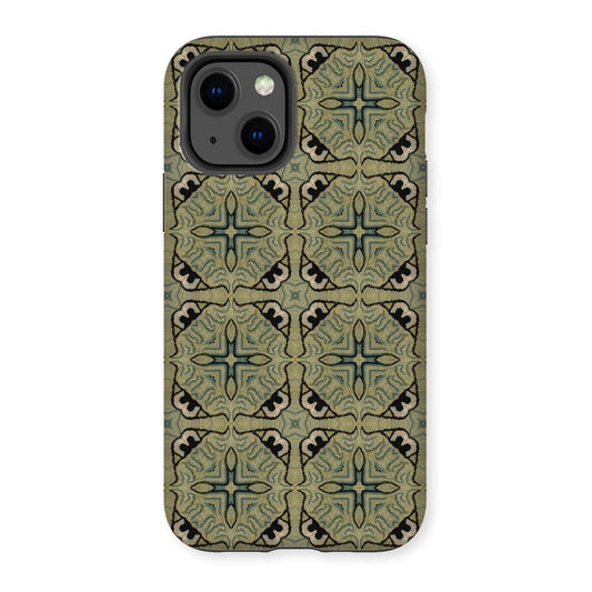 Casezest Mobile Phone Case for iPhone 13 / Matte Light Medieval Tapestry Design