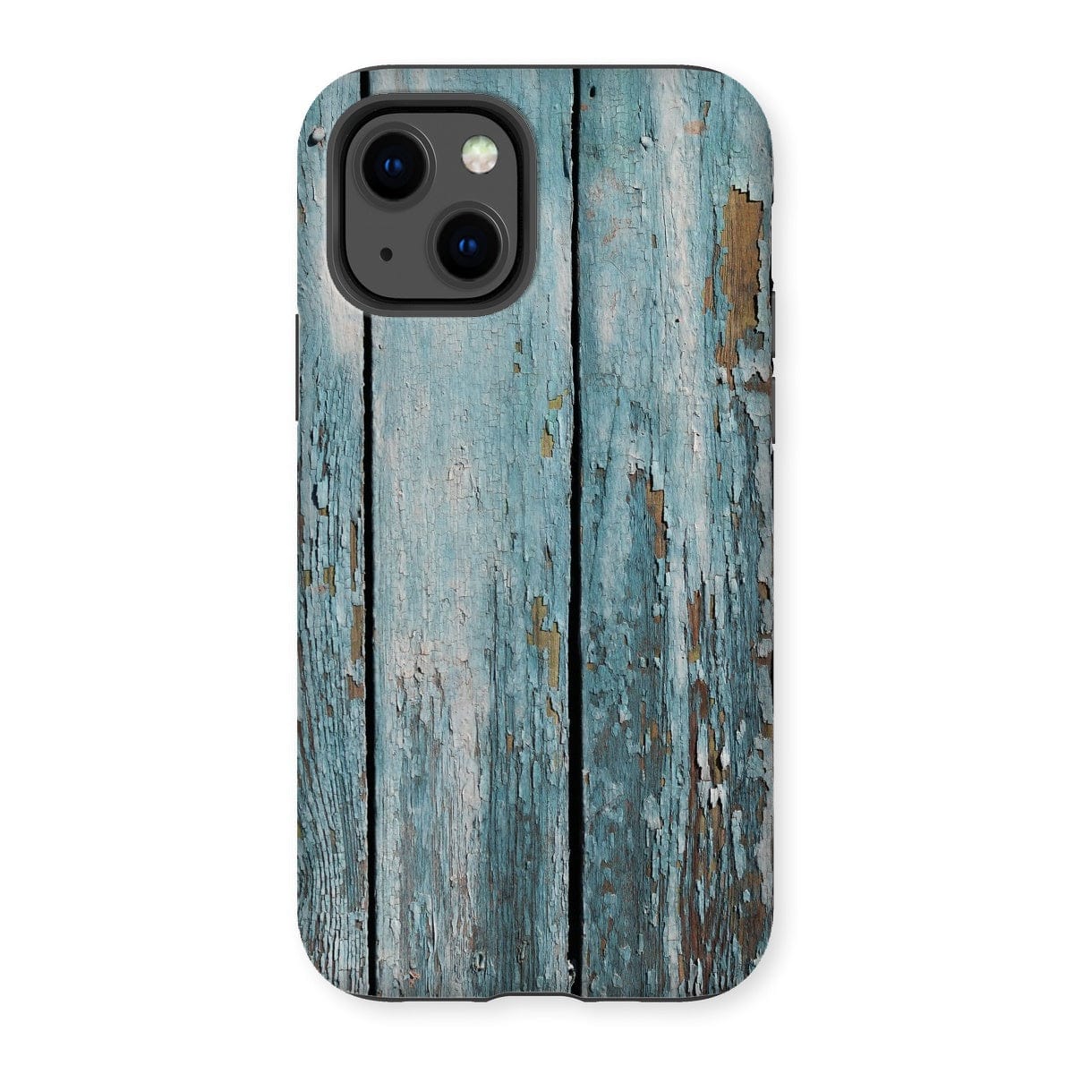 Casezest Mobile Phone Case for iPhone 13 / Matte Peeling Blue Planks Design