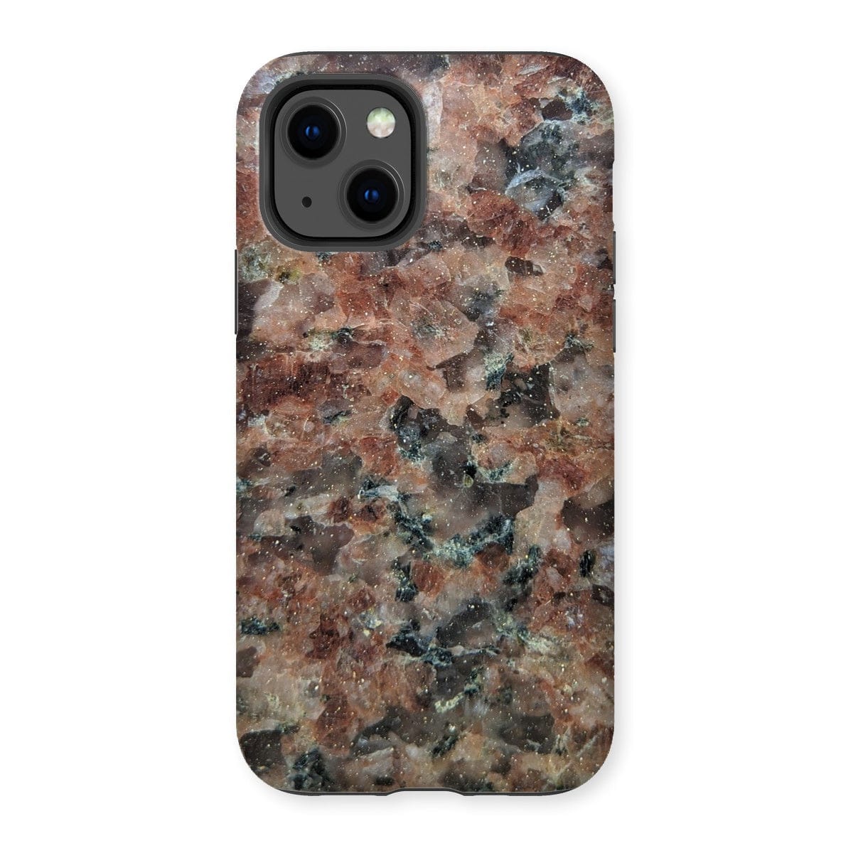 Casezest Mobile Phone Case for iPhone 13 / Matte Pink Granite Slab Design