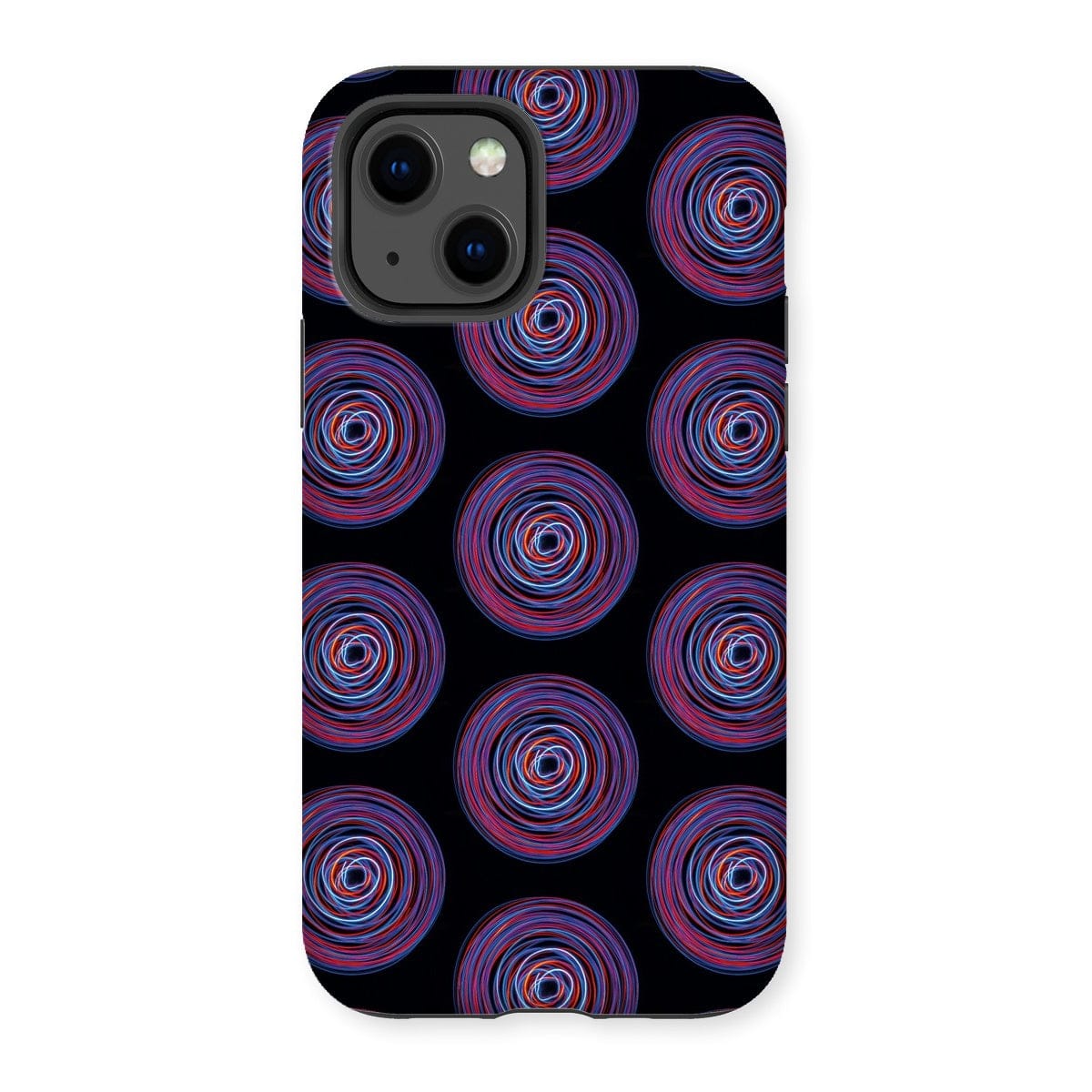 Casezest Mobile Phone Case for iPhone 13 / Matte Purple Pink Circle Design