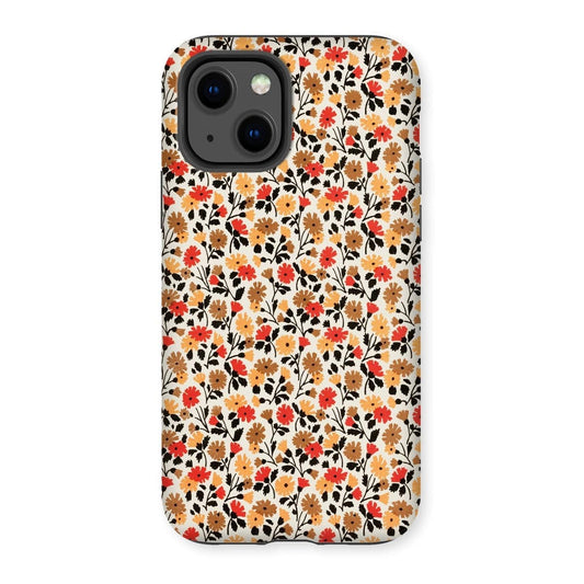 Casezest Mobile Phone Case for iPhone 13 / Matte Small Flower Art Design