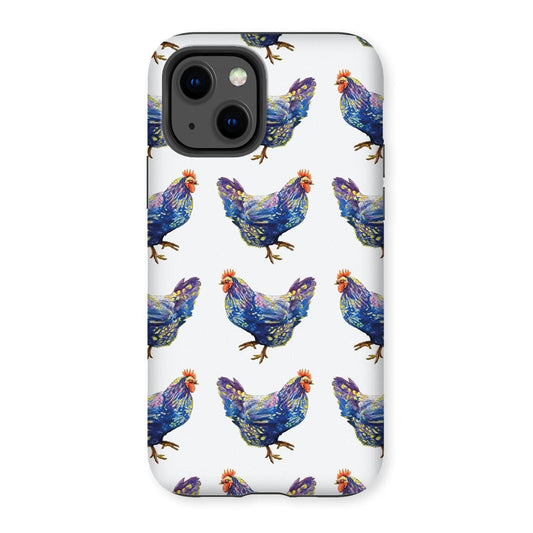 Casezest Mobile Phone Case for iPhone 13 / Matte Strutting Blue Chicken Design