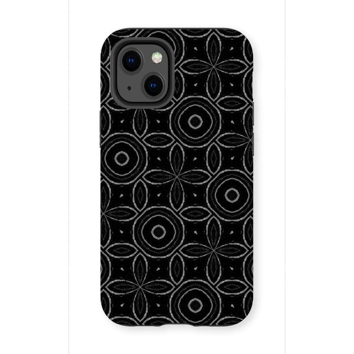 Casezest Mobile Phone Case for iPhone 13 Mini / Matte Dark Petal Circle Design