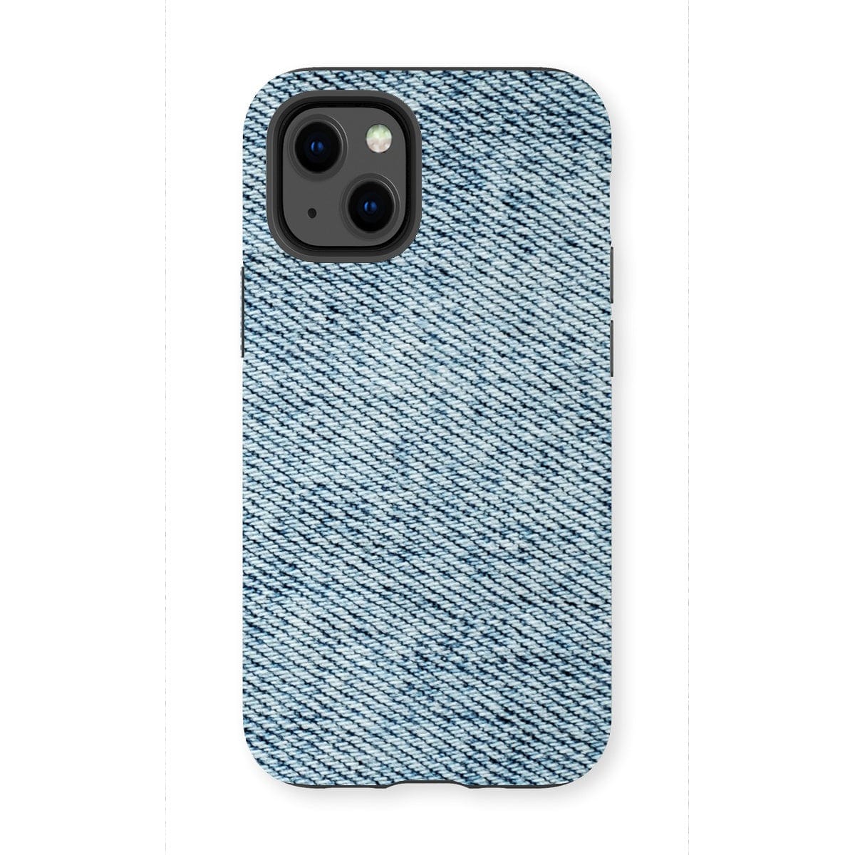 Casezest Mobile Phone Case for iPhone 13 Mini / Matte Light Blue Denim Design