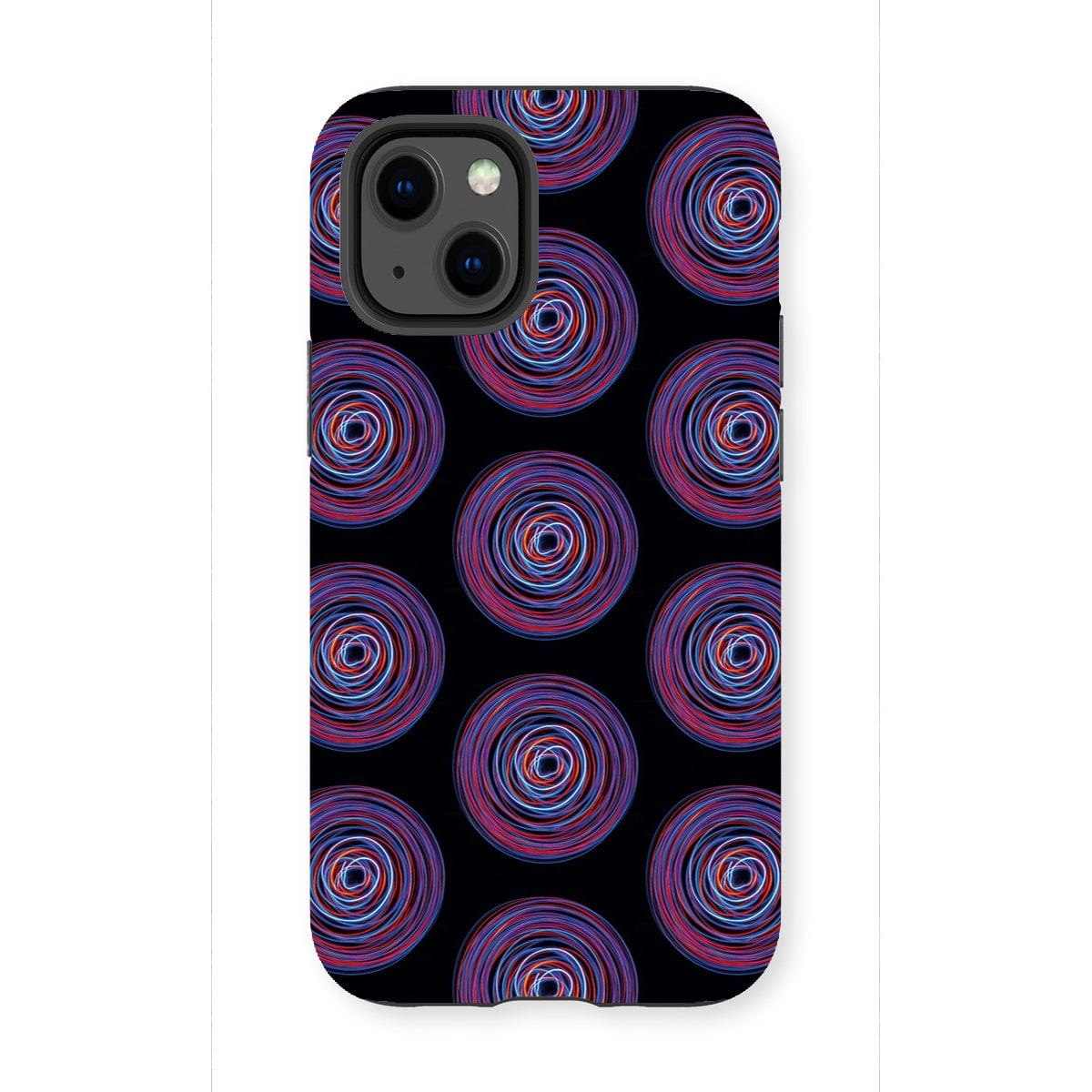 Casezest Mobile Phone Case for iPhone 13 Mini / Matte Purple Pink Circle Design