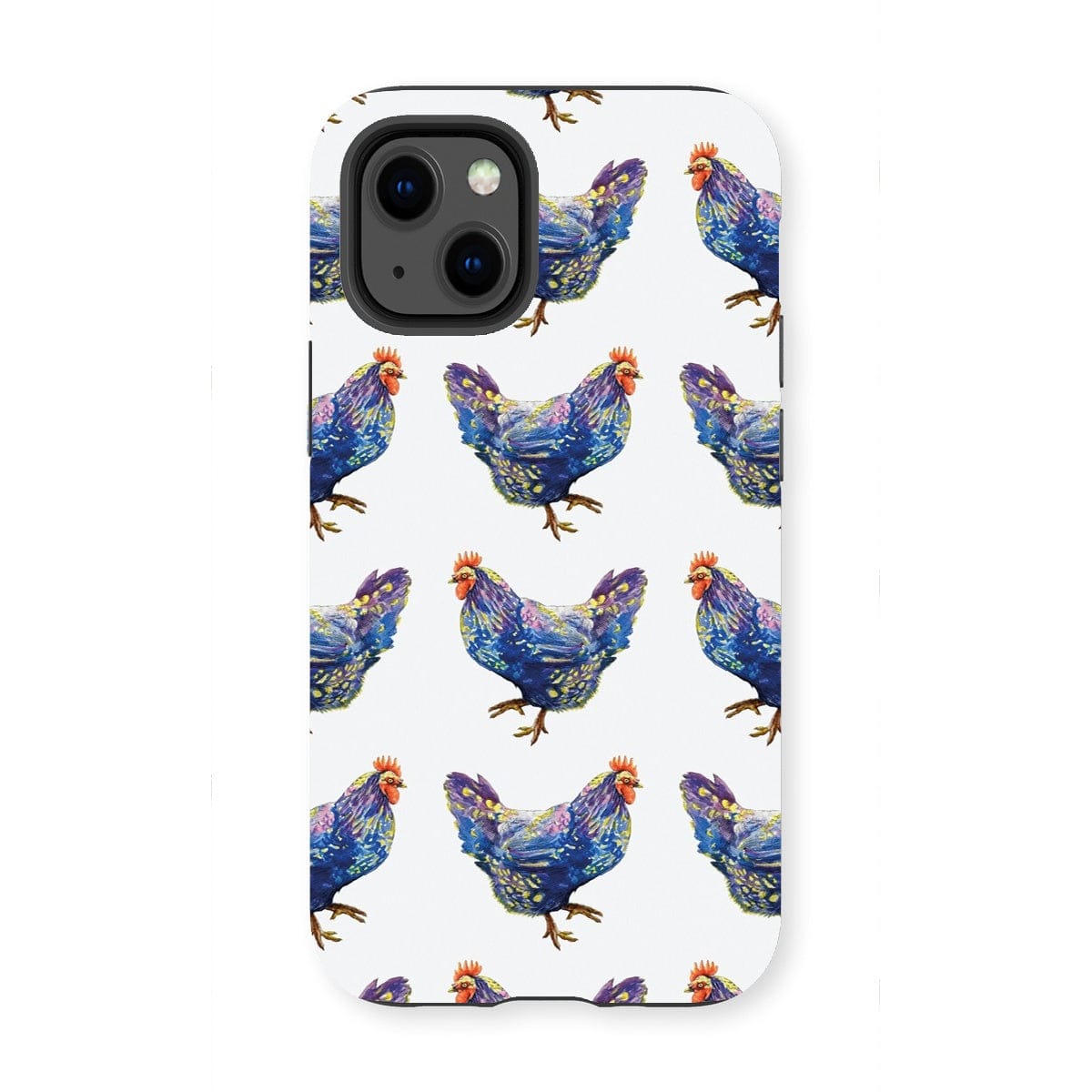 Casezest Mobile Phone Case for iPhone 13 Mini / Matte Strutting Blue Chicken Design