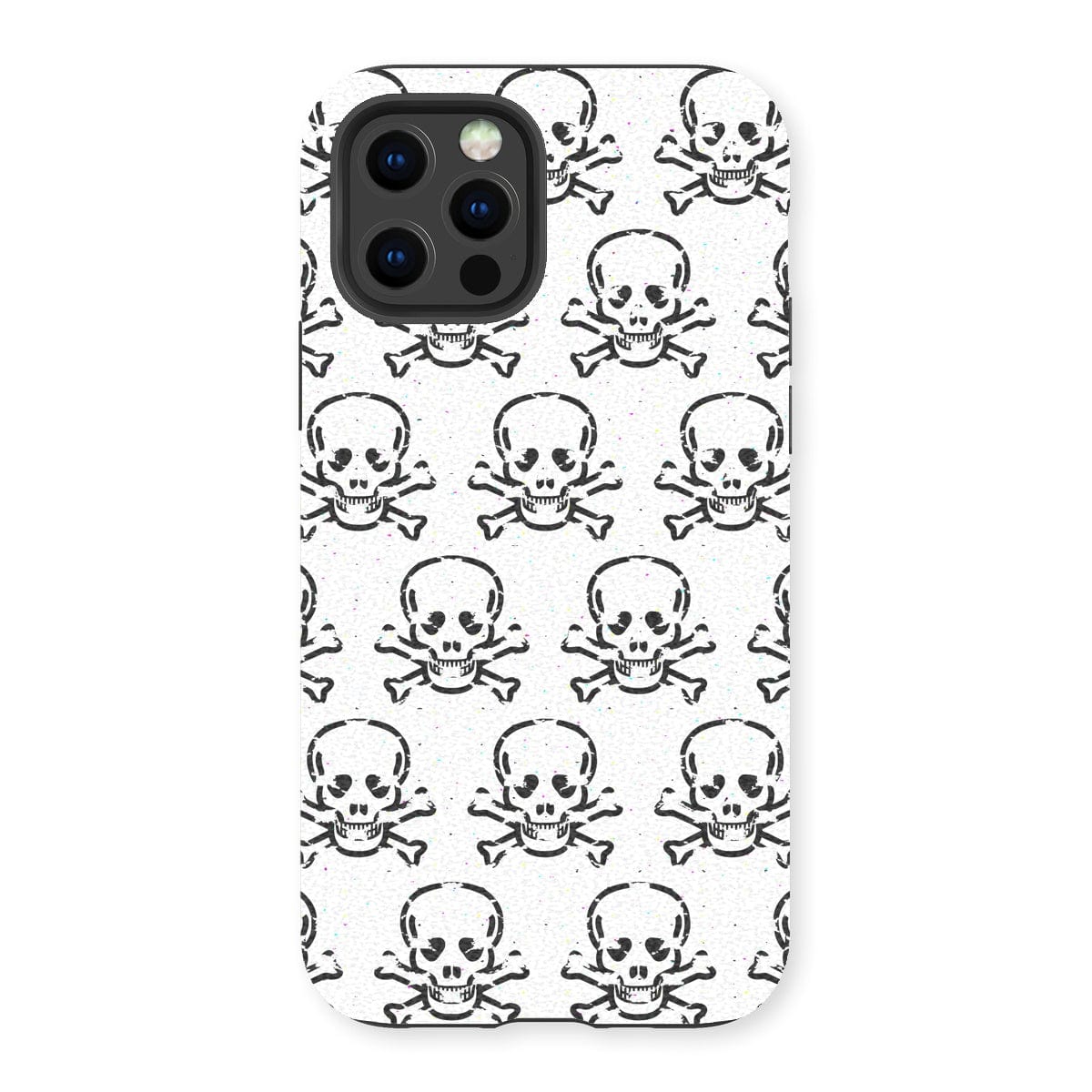 Casezest Mobile Phone Case for iPhone 13 Pro / Matte Halftone Skull Design