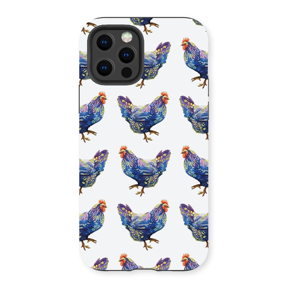 Casezest Mobile Phone Case for iPhone 13 Pro / Matte Strutting Blue Chicken Design