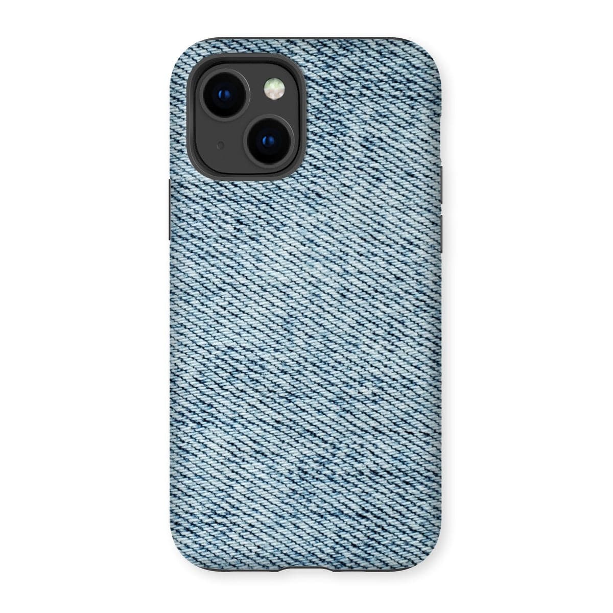 Casezest Mobile Phone Case for iPhone 14 / Matte Light Blue Denim Design