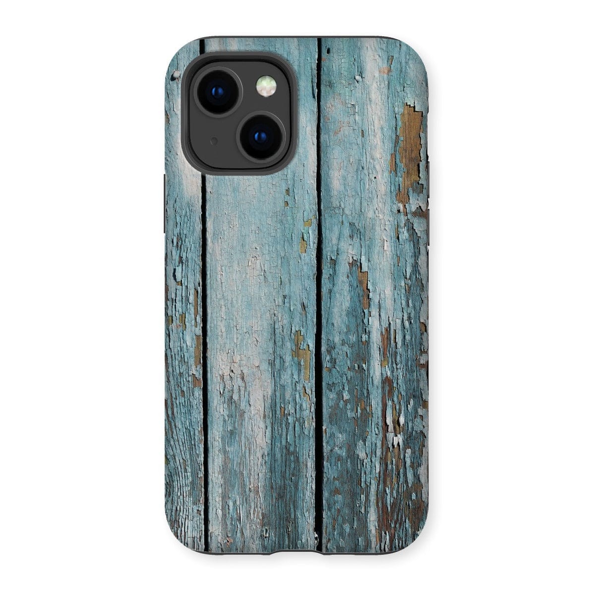 Casezest Mobile Phone Case for iPhone 14 / Matte Peeling Blue Planks Design