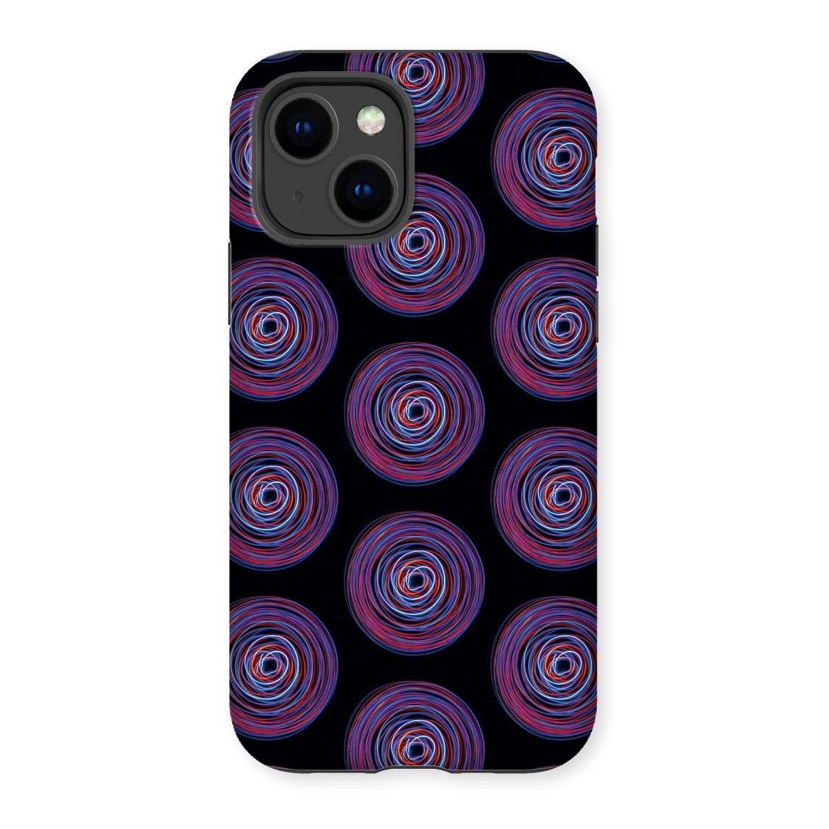 Casezest Mobile Phone Case for iPhone 14 / Matte Purple Pink Circle Design