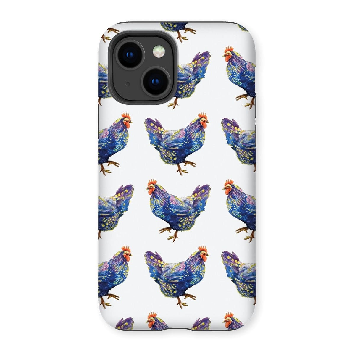 Casezest Mobile Phone Case for iPhone 14 / Matte Strutting Blue Chicken Design