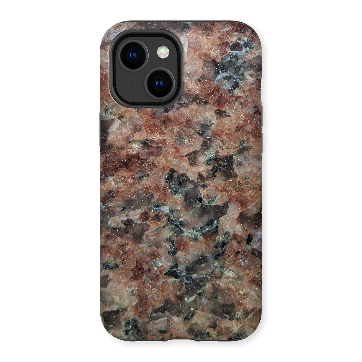 Casezest Mobile Phone Case for iPhone 14 Plus / Matte Pink Granite Slab Design