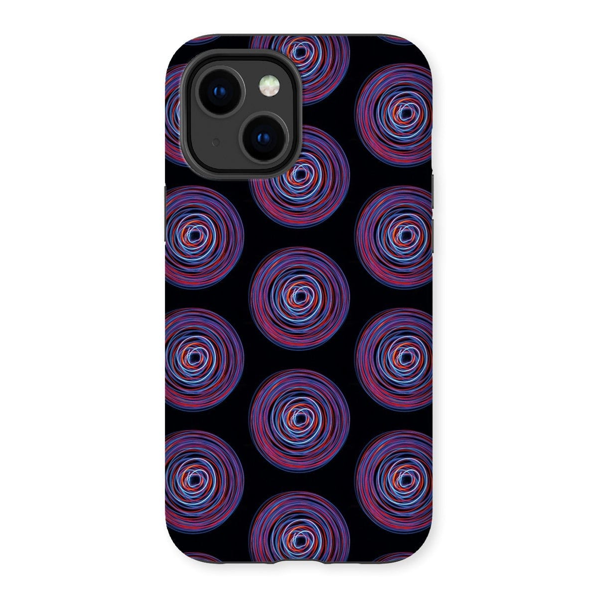 Casezest Mobile Phone Case for iPhone 14 Plus / Matte Purple Pink Circle Design