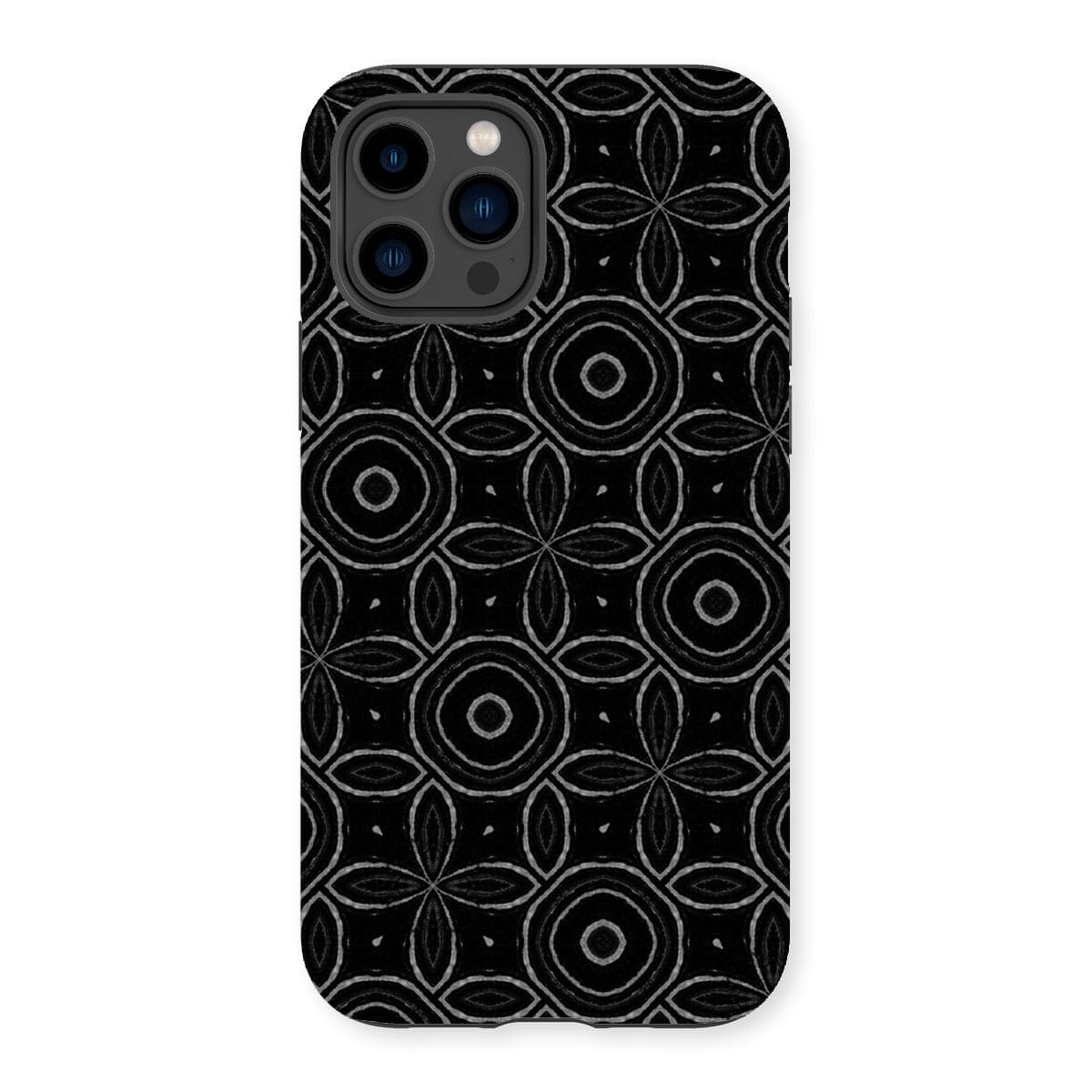 Casezest Mobile Phone Case for iPhone 14 Pro / Matte Dark Petal Circle Design