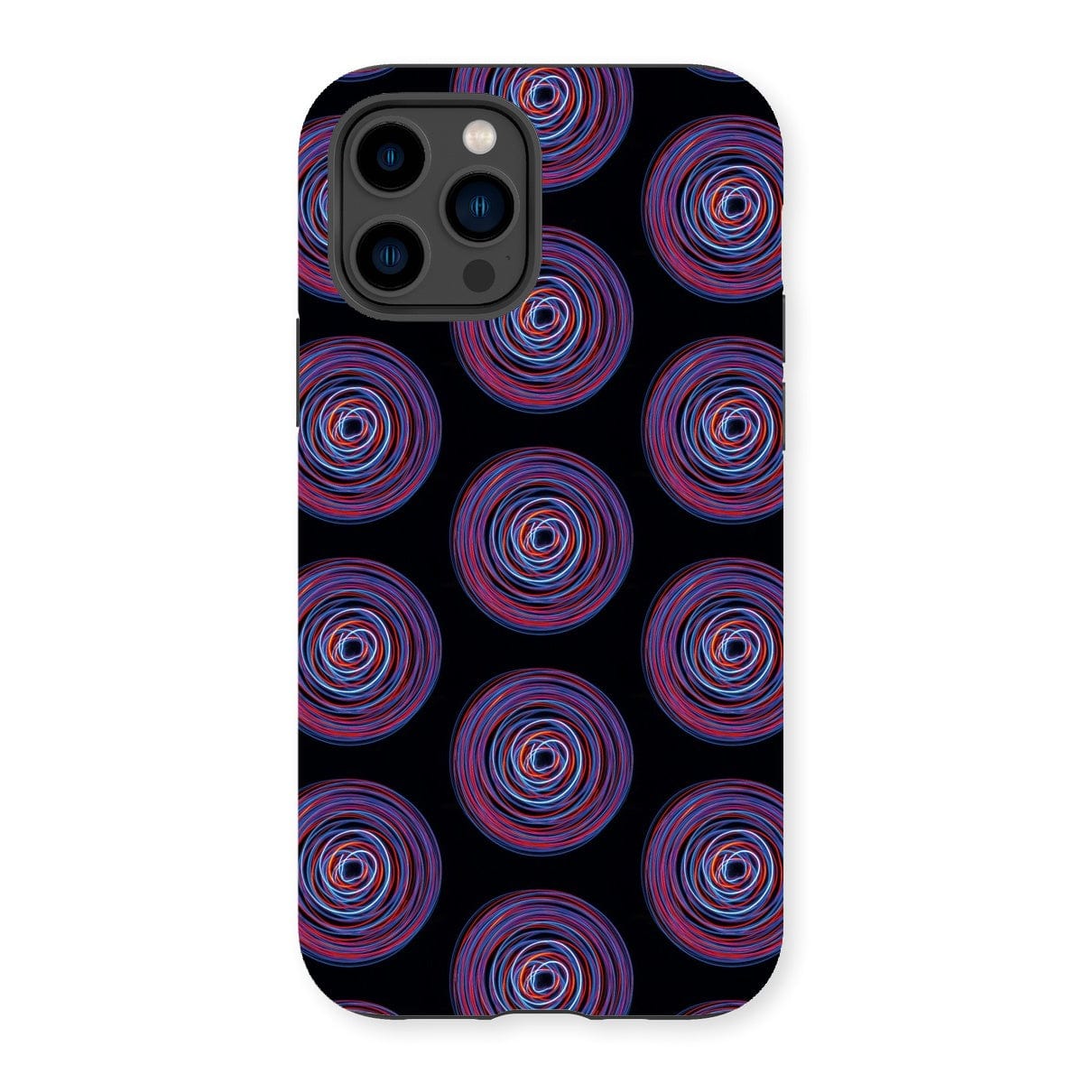 Casezest Mobile Phone Case for iPhone 14 Pro / Matte Purple Pink Circle Design