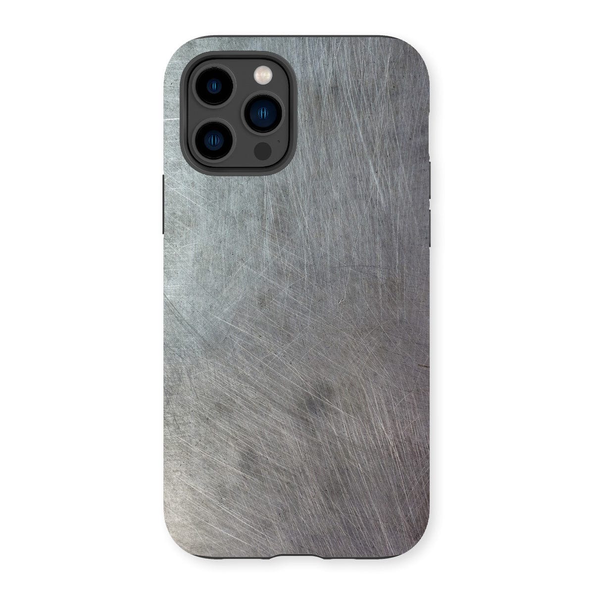 Casezest Mobile Phone Case for iPhone 14 Pro / Matte Scratched Metal Design