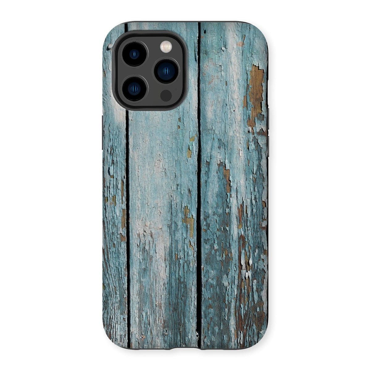 Casezest Mobile Phone Case for iPhone 14 Pro Max / Matte Peeling Blue Planks Design