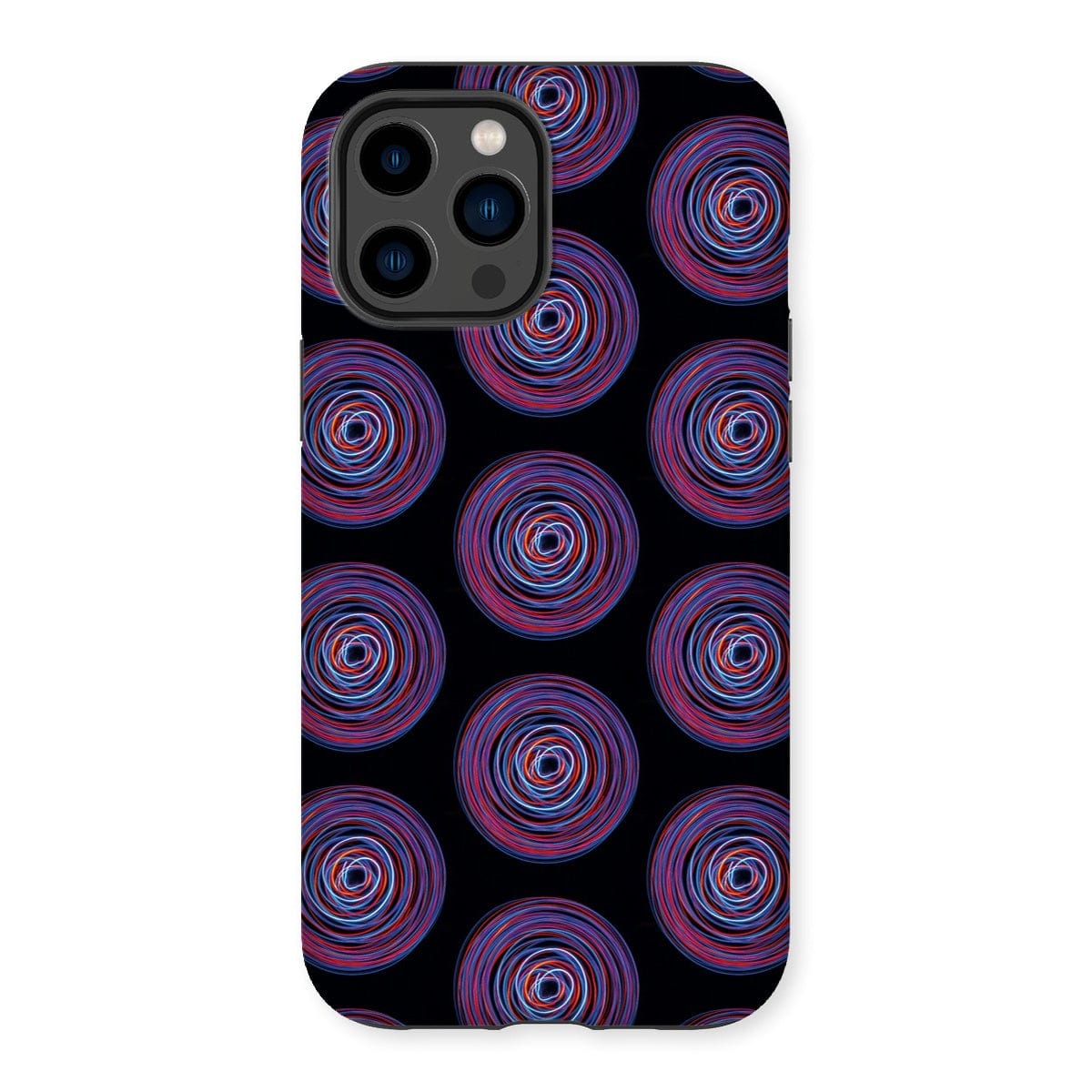 Casezest Mobile Phone Case for iPhone 14 Pro Max / Matte Purple Pink Circle Design