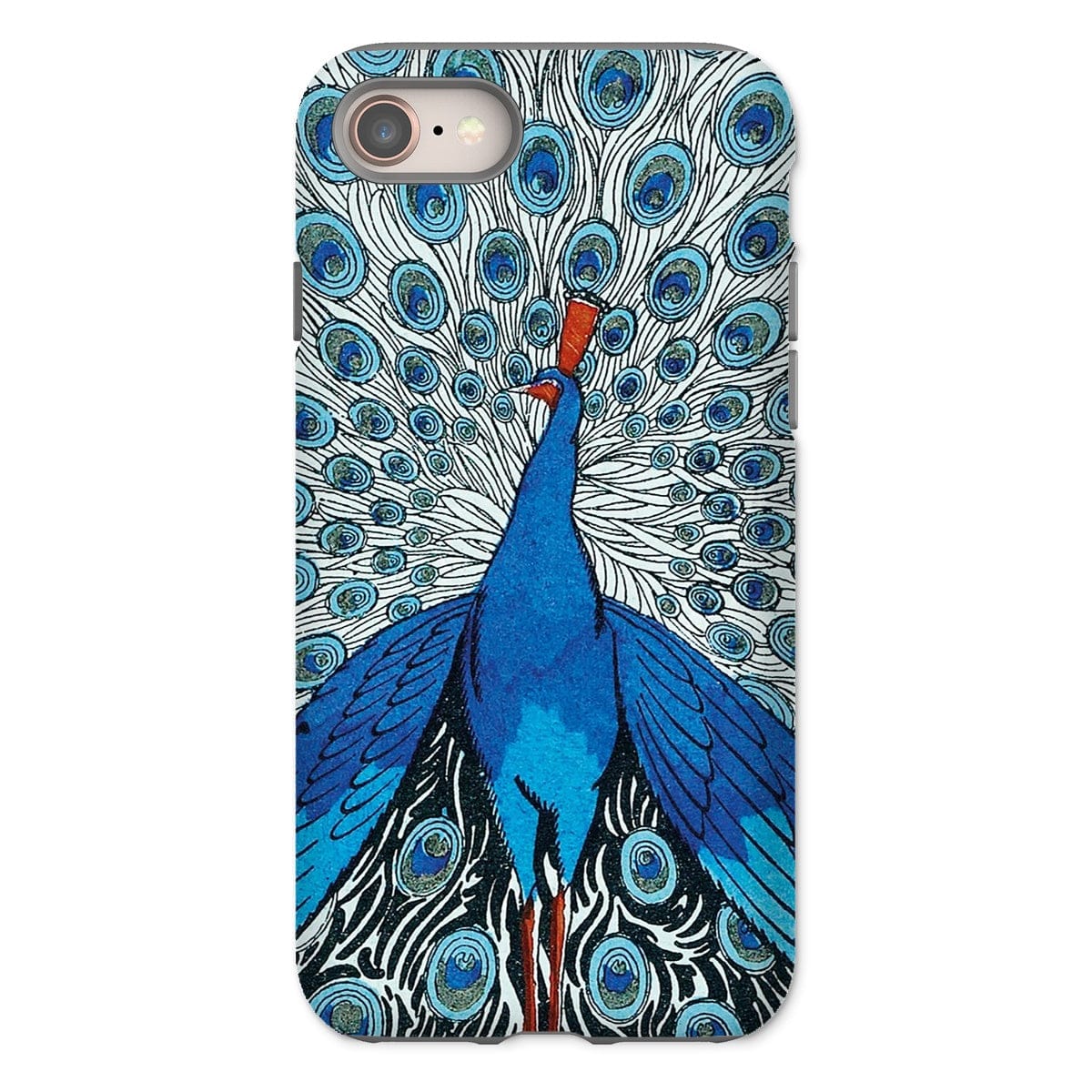 Casezest Mobile Phone Case for iPhone 8 / Matte Fancy Peacock Design