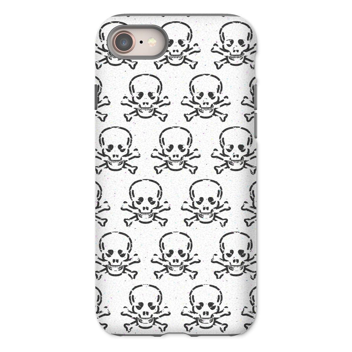 Casezest Mobile Phone Case for iPhone 8 / Matte Halftone Skull Design