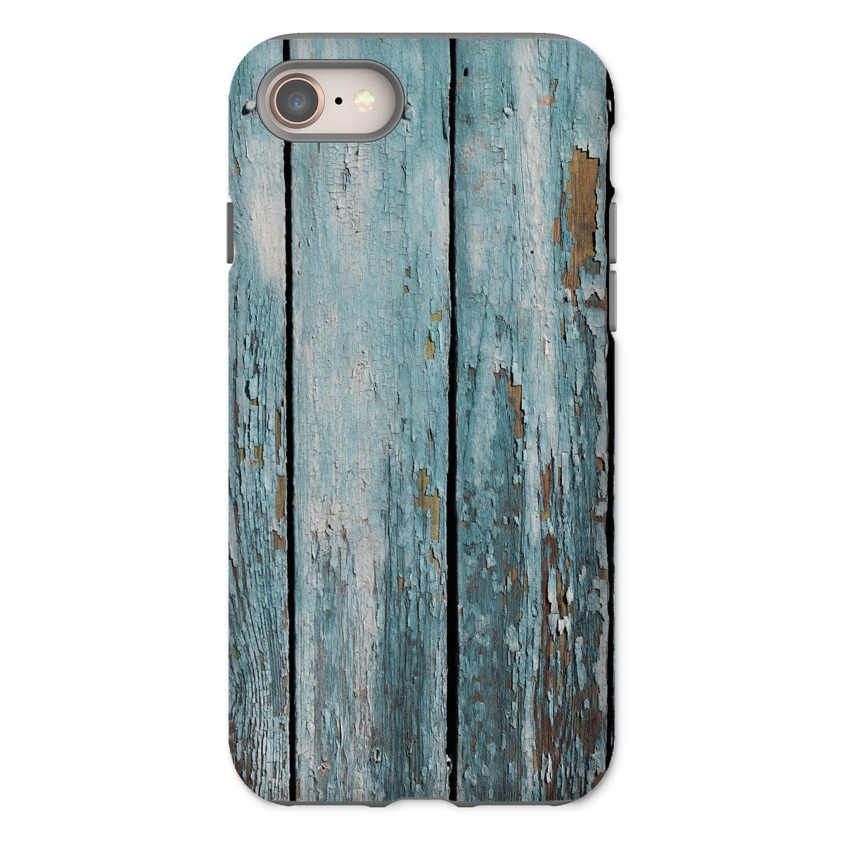 Casezest Mobile Phone Case for iPhone 8 / Matte Peeling Blue Planks Design