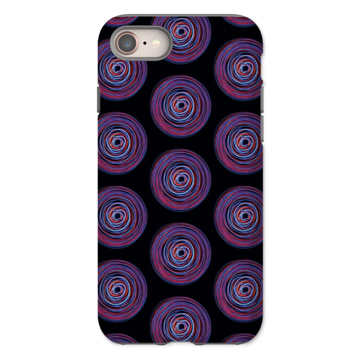 Casezest Mobile Phone Case for iPhone 8 / Matte Purple Pink Circle Design