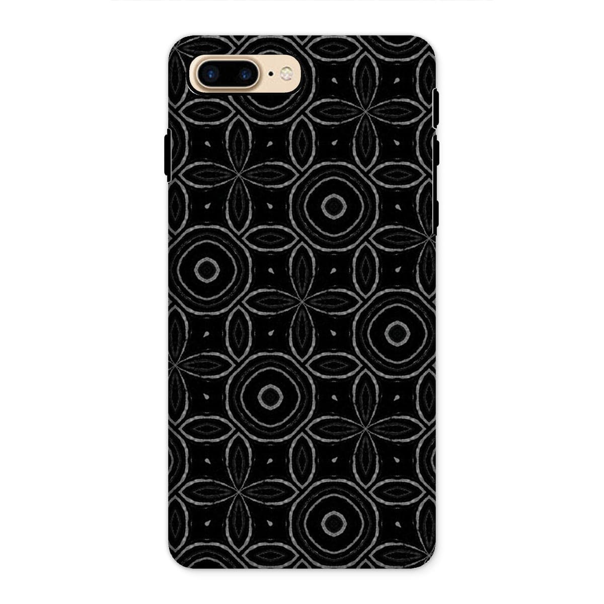 Casezest Mobile Phone Case for iPhone 8 Plus / Matte Dark Petal Circle Design