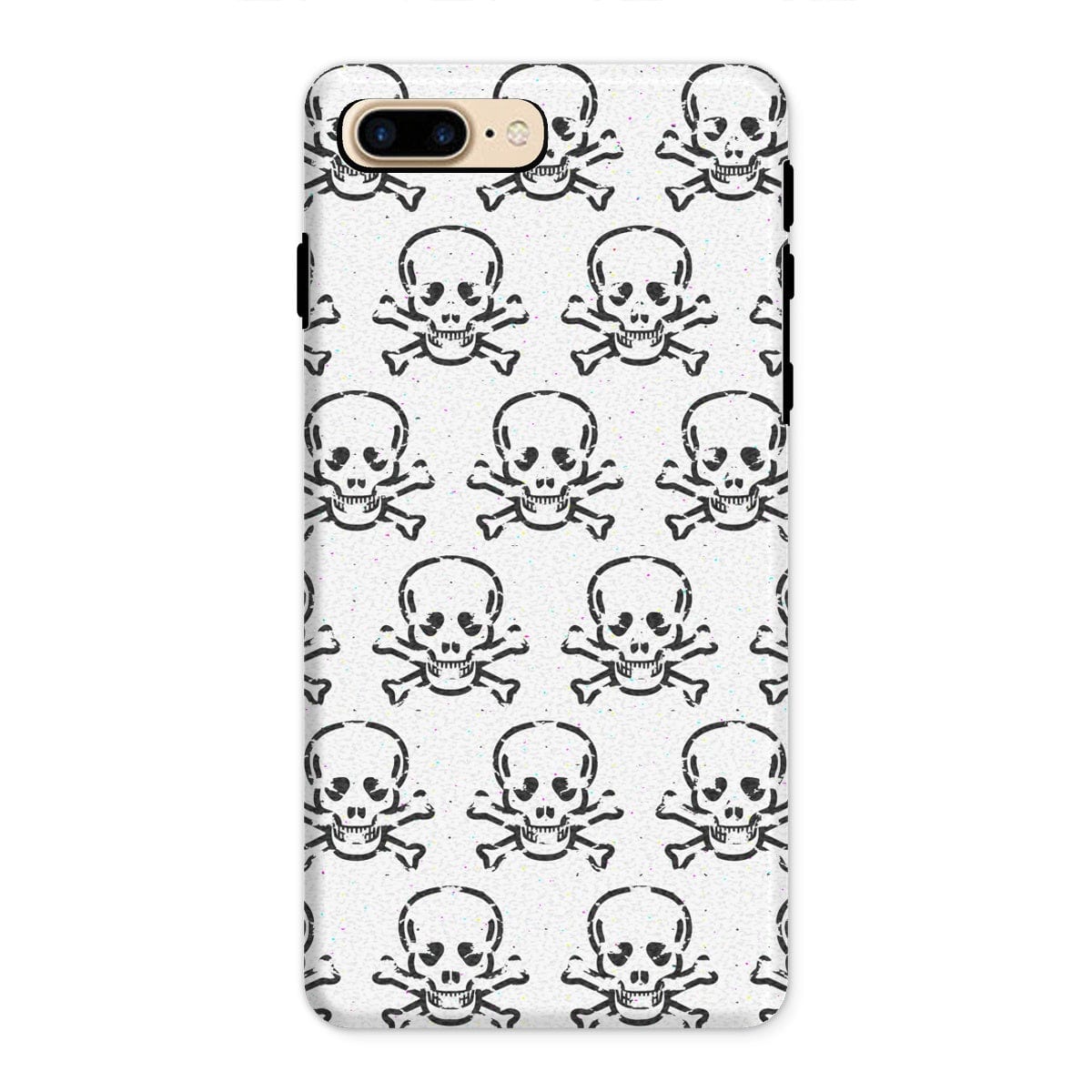 Casezest Mobile Phone Case for iPhone 8 Plus / Matte Halftone Skull Design