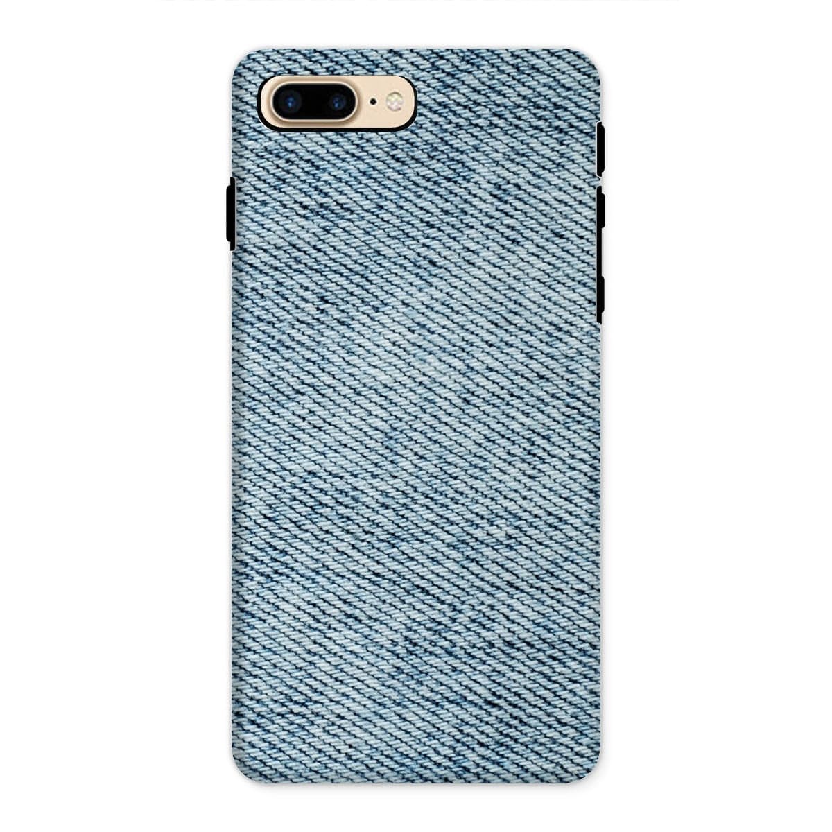 Casezest Mobile Phone Case for iPhone 8 Plus / Matte Light Blue Denim Design