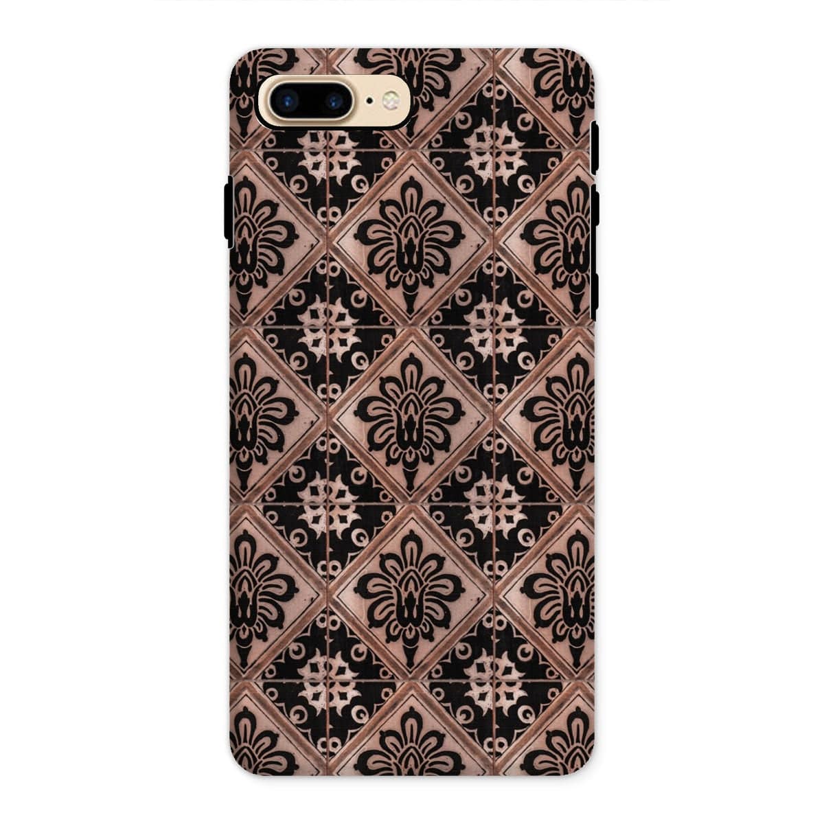 Casezest Mobile Phone Case for iPhone 8 Plus / Matte Old Diamond Flower Tile Design