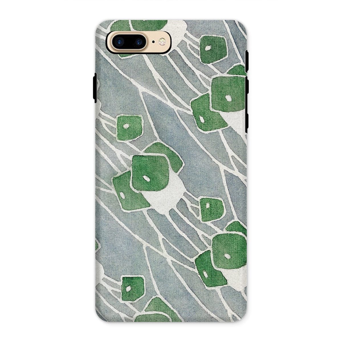 Casezest Mobile Phone Case for iPhone 8 Plus / Matte Overbeck Green Geometric Design