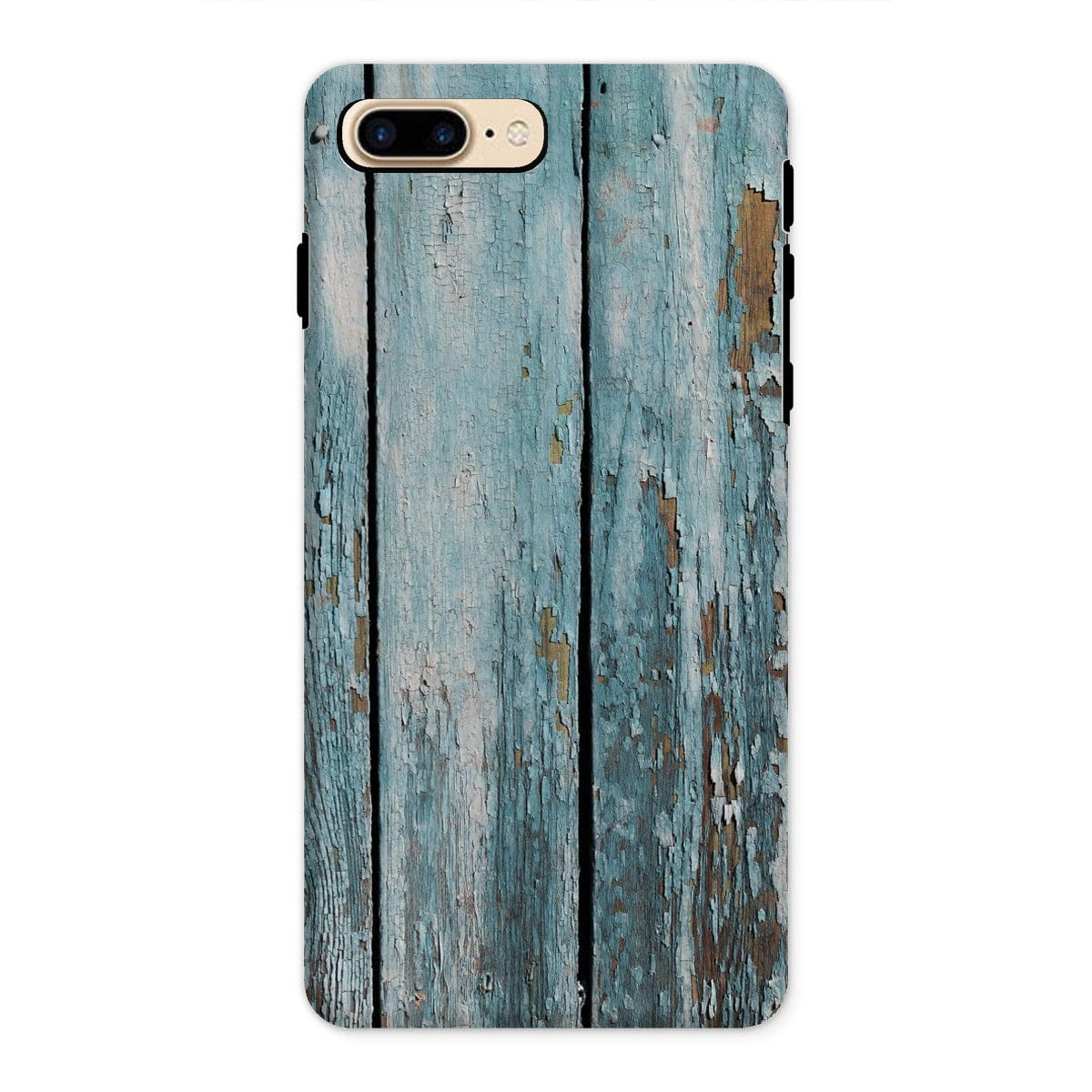 Casezest Mobile Phone Case for iPhone 8 Plus / Matte Peeling Blue Planks Design